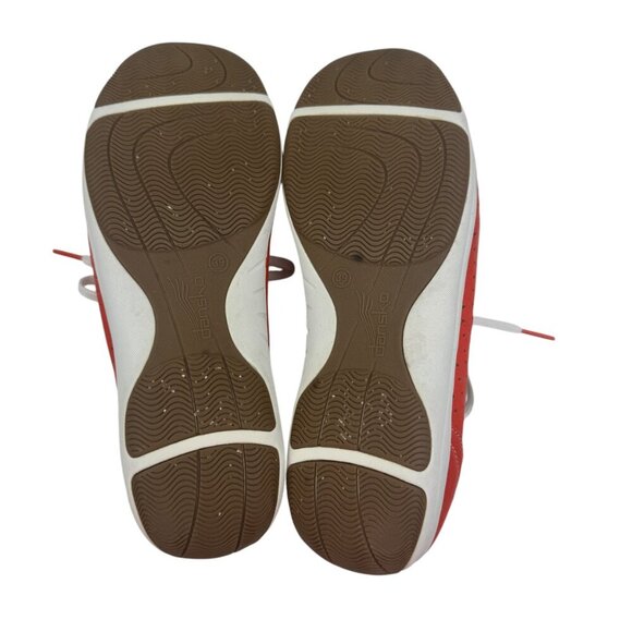 Dansko Hillary Leather Lace-Up Comfort Sneakers in Orange Women's Size 39/US 9 - Picture 9 of 12